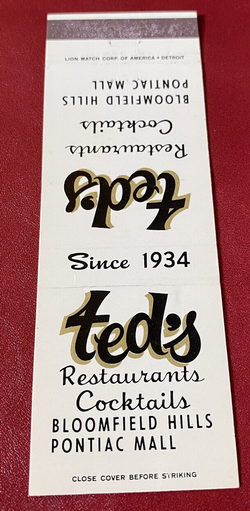 Summit Place Mall (Pontiac Mall) - Teds Matchbook